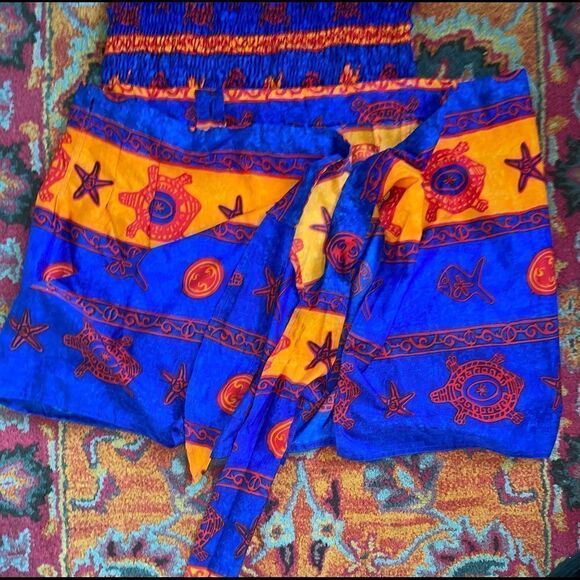 ☀️🐢⭐️ 2 piece beach wear wrap skirt/smock top osfm 🌺 - Picture 7 of 13